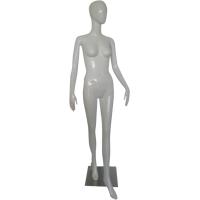 Female Full Body Mannequin with Left Leg Forward on Metal Stand - Gloss White Cleo #8
