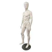Male Mannequin Full Body with Glass Stand - Relaxed Stance ALEX