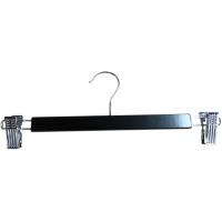 Coat Hanger  for Bottoms with Chrome Clip- Black - Box of 100