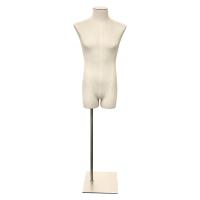 Male Dressmakers Mannequin Premium - Calico Torso with Adjustable Stand
