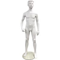 Boy (8-10yrs)  Child Mannequin Full Body Standing with Glass Base - White