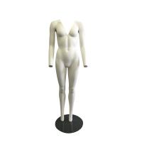 Female Ghost Mannequin Full Body on Glass Base - White
