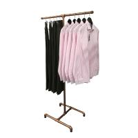 Distressed Bronze -Rose Gold Fashion Garment 2 Arm Rack with wheels