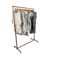 Clothes Rack Waterpipe with wheels - Distressed Bronze