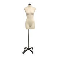 Female Dressmakers Mannequin Premium - Calico Torso with Wheel base